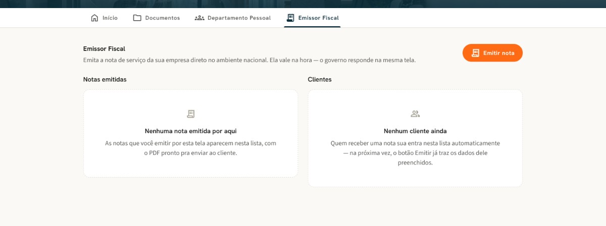 Emissor de NFS-e do Espaço do Cliente